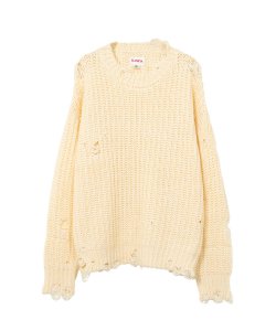 谷ŹKAMIYA Distressed Knit Sweater WHITE(ߥ)