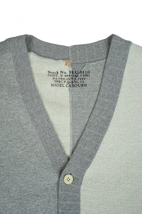 谷ŹNIGEL CABOURN WOMAN / ߡ㡼ߥåǥ / ARMY JERSEY MIX CARDIGAN 졼(ʥ륱ܥ)Υ֥᡼