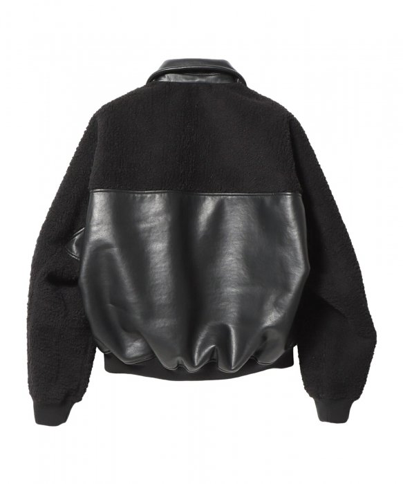 谷ŹRANDOM IDENTITIES FAUX SHEARLING LEATHER BOMBER JACKET( ǥƥƥ)Υ֥᡼