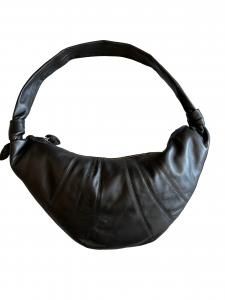 谷ŹLEMAIRE LARGE CROISSANT BAG SOFT NAPPA LEATHER BLACK (᡼)