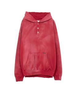 谷ŹKAMIYA Distressed Henry Neck Hoodie RED(ߥ)