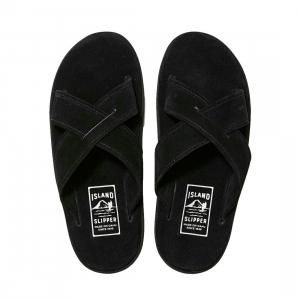 アイランドスリッパー 8 サンダル スウェード レザー 黒 ブラック シューズ アイランドスリッパー 8 サンダル スウェード レザー 黒