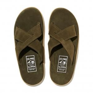 谷ŹISLAND SLIPPER PT223 ARMY SUEDE 쥶 ɥåѡ