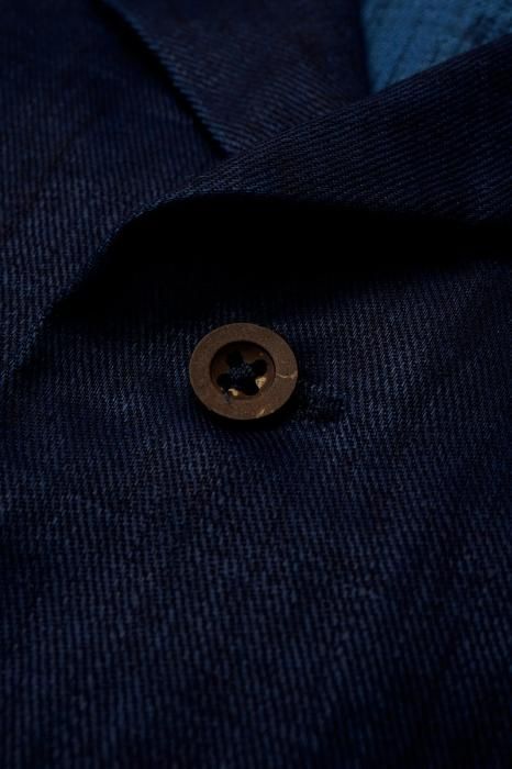 谷ŹNIGEL CABOURN OPEN COLLAR SHIRT LINEN INDIGO (ʥ륱ܥ)Υ֥᡼