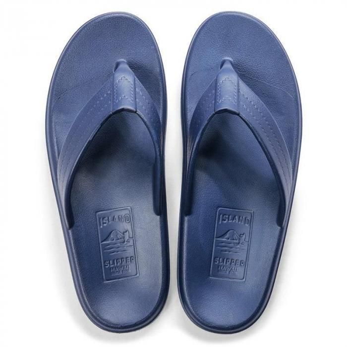 【美品】 SLIPPER スエードサンダル 26cm ネイビー 正規取扱店】ISLAND SLIPPER EVAPT202 NAVY サンダル トング