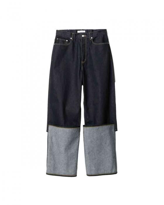 パンツ beautiful people selvedge denim tropical wool mohair side tuck wide pants – beautiful people