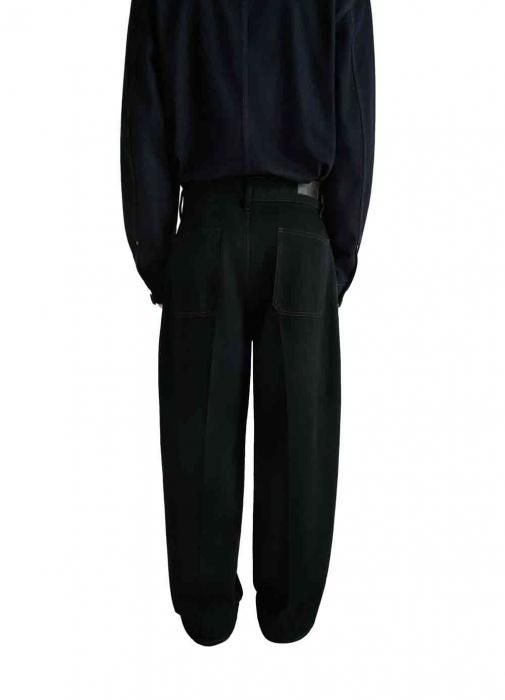 正規取扱店】LEMAIRE MAXI BARREL WORKWEAR PANTS BLACK (ルメール