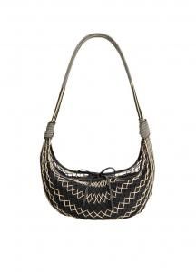 谷ŹLEMAIRE CROISSANT FILT BAG CHEVRON LIGHT BEIGE (᡼)