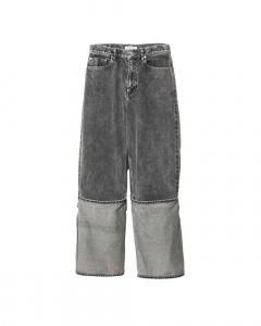 谷Źbeautiful people selvedge denim flip hem pants blk bleach (ӥ塼ƥեԡץ)