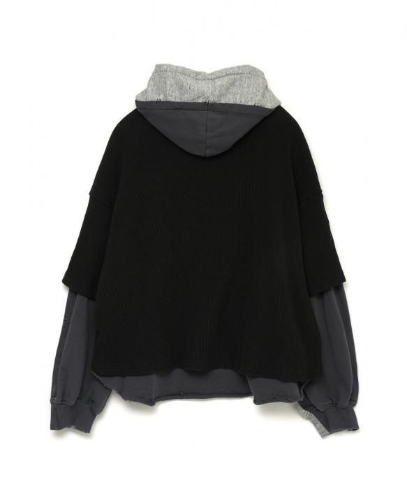 正規取扱店】FACETASM LAYERD HOODIE NAVY パーカー(ファセッタズム