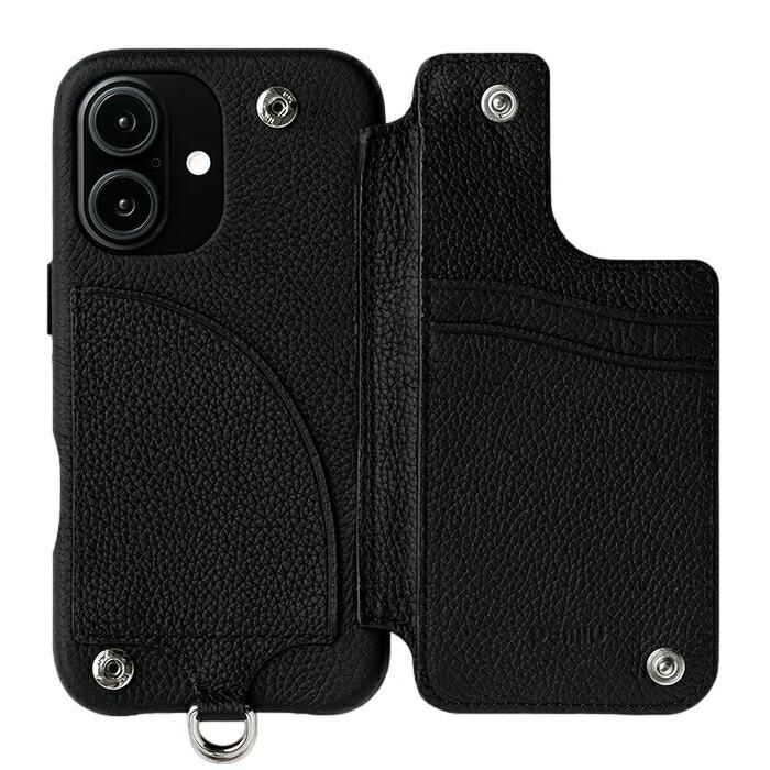 正規取扱店】DEMIU POCHE FLAT iPhone17 BLACK 携帯ケース(デミュウ