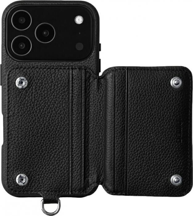 正規取扱店】DEMIU POCHE FLAT iPhone17Pro BLACK 携帯ケース