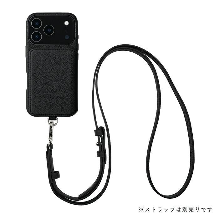 正規取扱店】DEMIU POCHE FLAT iPhone17Pro BLACK 携帯ケース