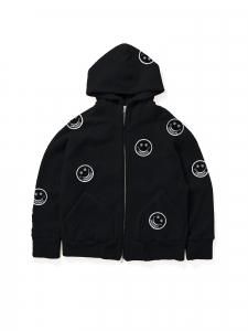 谷ŹPerfect ribs  A LOVE MOVEMENT Black Bear ZIP Hoodie with Smile Patch(ѡեȥ֥)