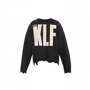 SAINT Mxxxxxx セント マイケル SM-HR1-0000-C08/KLF_CREW NECK KNIT/KLF/BLACK