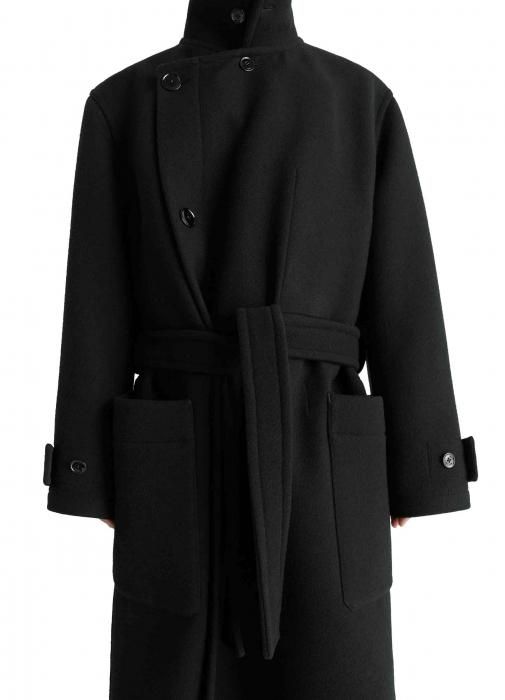 正規取扱店】LEMAIRE WRAP COAT DARK BLACK(ルメール) - THE PARK