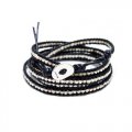 CHAN LUU チャンルー 5 wrap bracelet BLACK/SILVER