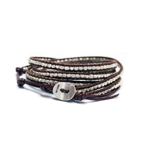 CHAN LUU 롼 5 wrap bracelet BROWN/SILVER ᥤ󥤥᡼