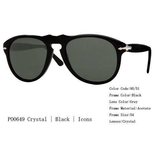 Persol ڥ륽 PO0649 95 31 ƥɥåץ󥰥饹 BLACK ᥤ󥤥᡼