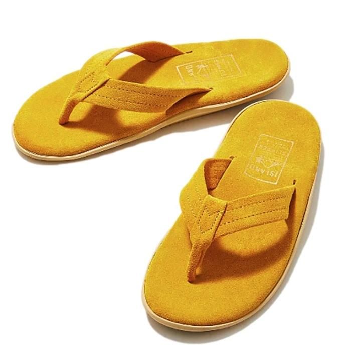  SLIPPER イエロートングサンダル ISLAND SLIPPER イエロートングサンダル - メルカリ