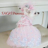 犬服のドレス プリンセスの髪 オーダーメイドペットウェアｓａｃｈｉ