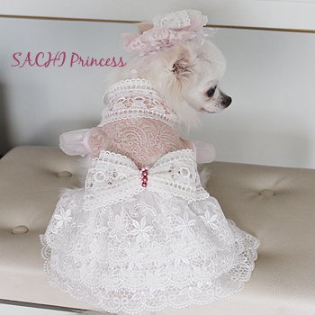 犬服のドレス-プリンセスの髪 - オーダーメイドペットウェアＳＡＣＨＩ