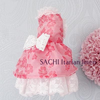 セレブな犬服のイタリアンリネンワンピース オーダーメイドペットウェアsachi セレブな犬服のイタリアンリネンワンピース オーダーメイドペットウェアsachi
