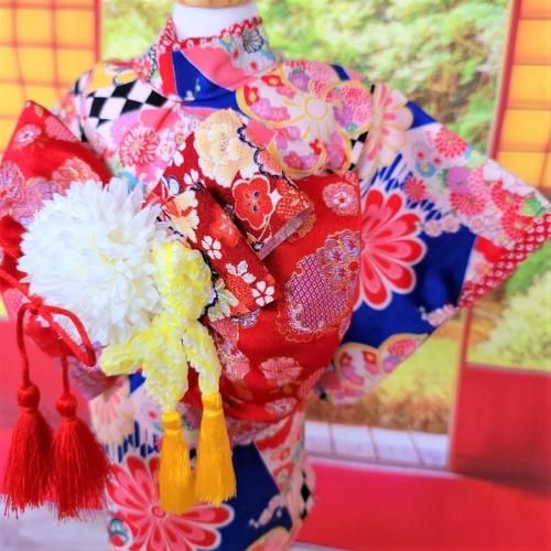 犬服の着物桜梅桃李（帯電防止加工裏地つき） - オーダーメイド