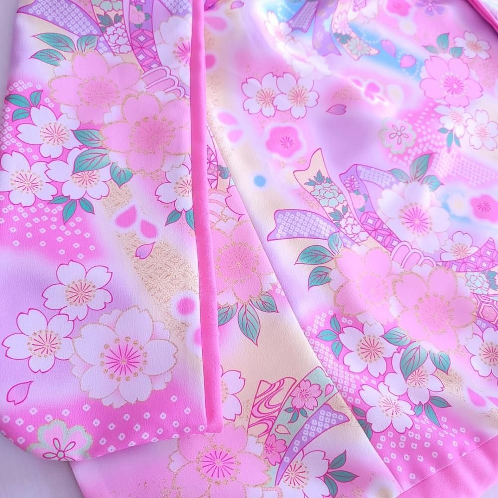 咲楽-sakura-犬服のペットの着物（帯電防止裏地）大振袖お