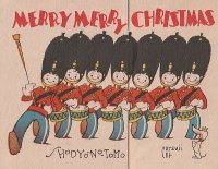 松本かつぢ MERRY MERRY CHRISTMAS/NIPPON BANZAI!カード (少女の友附録)