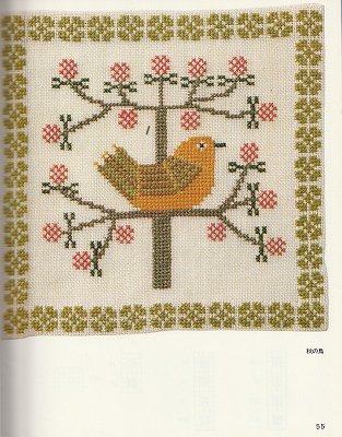 デンマークのクロスステッチⅡ花と小鳥 - ハナメガネ商会