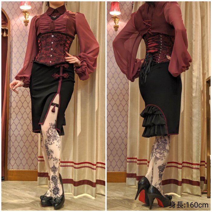 Tangle art tights -twine- (nude) - 【公式】abilletage　アビエタージュ 　コルセット通販