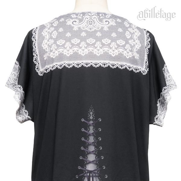abilletage アビエタージュ Tシャツワンピース セーラー おまけつき トロンプルイユTシャツワンピース（レースセーラー） - 【公式