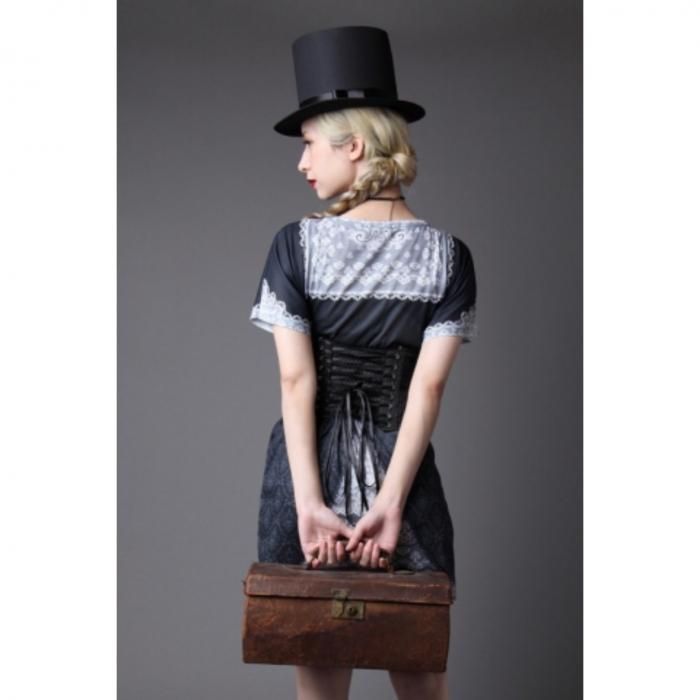 トロンプルイユTシャツワンピース（レースセーラー） - 【公式