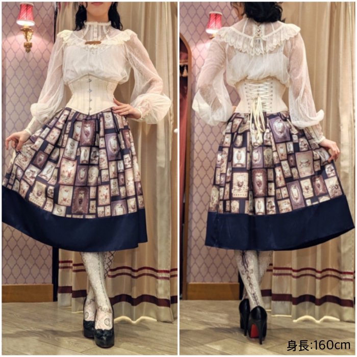 corset over knee socks SIDE LACE-UP -IVORY- - 【公式】abilletage　アビエタージュ 　 コルセット通販