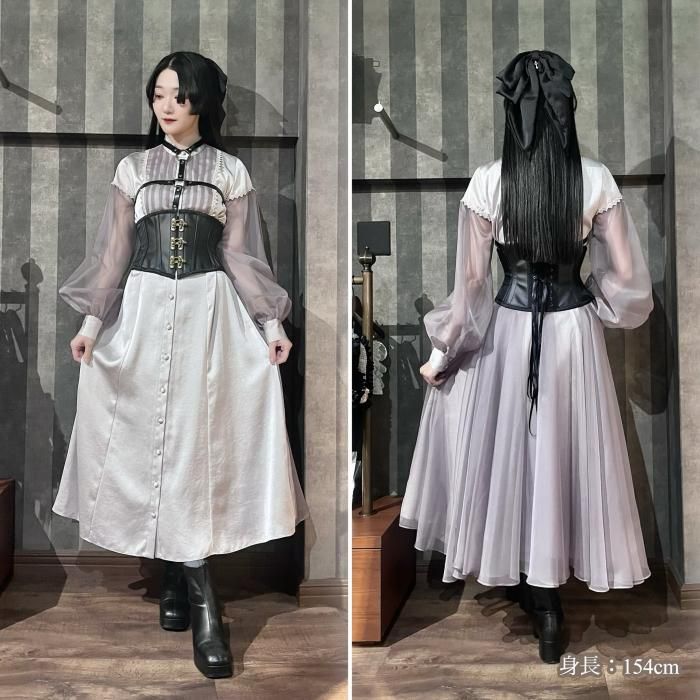 受注生産】フェイクレザーミニショートコルセット(フックタイプ