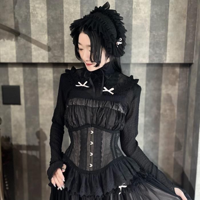 受注生産】Noir ミニコルセット (モノクローム) - 【公式