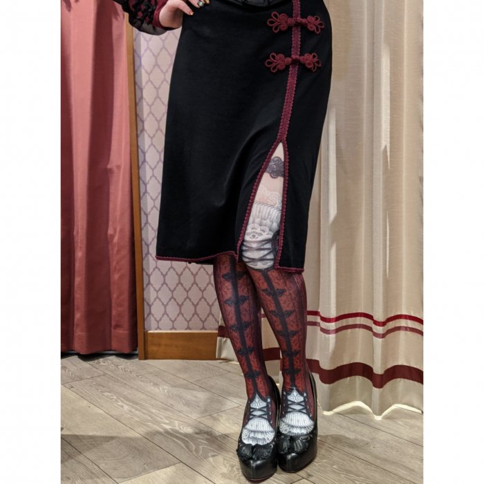 corset tights ORIENTAL -RED- - 【公式】abilletage　アビエタージュ 　コルセット通販