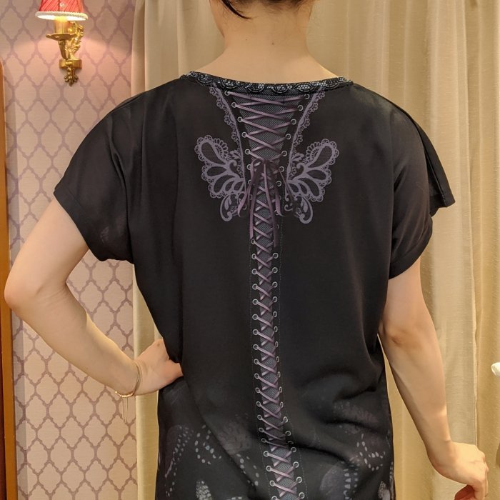 Tシャツワンピース（butterfly(black)） - 【公式】abilletage　アビエタージュ 　コルセット通販