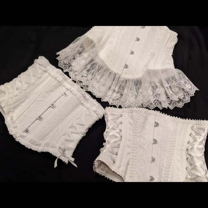 受注生産】Isabelleドレスミニショートコルセット(ホワイト) - 【公式
