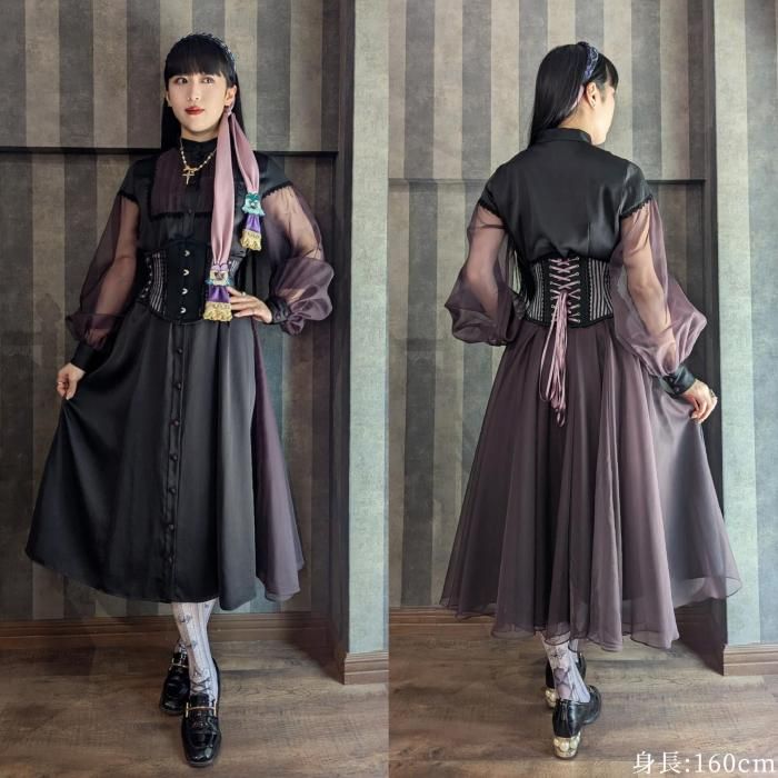 abilleage レースコルセット サイズ3 ラベンダー size3,5即納可能】Noir croixコルセット（ラベンダー） - 【公式