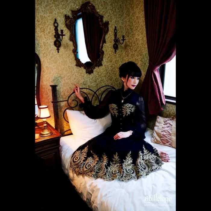 受注生産】noble leaf ロングコルセット(ブラック) - 【公式 受注生産】noble leaf ロングコルセット(ブラック) - 【公式