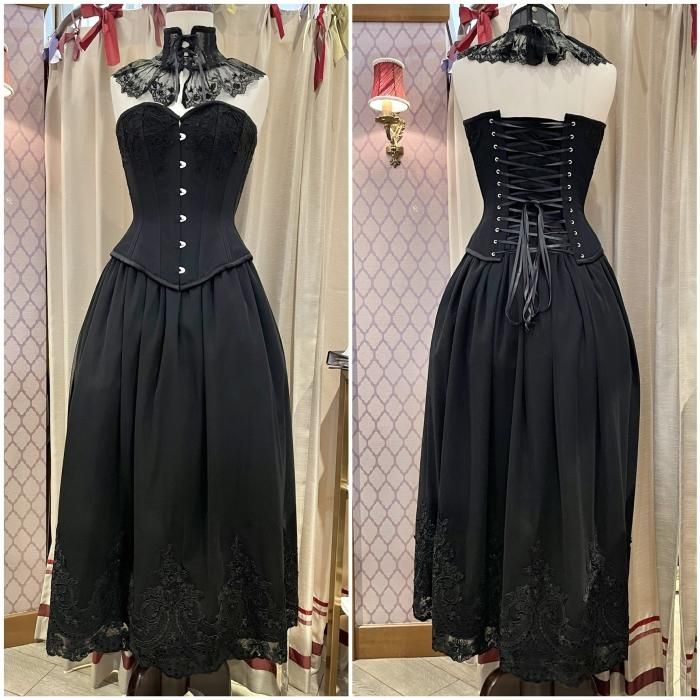 受注生産】noble leaf ロングコルセット(ブラック) - 【公式 受注生産】noble leaf ロングコルセット(ブラック) - 【公式