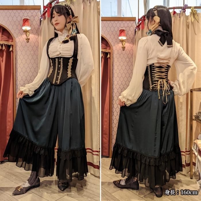 size3,4 即納可能】nobleレースチロルコルセット(ゴールド