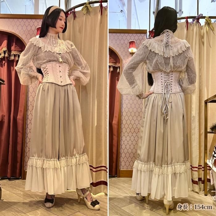君津市製】Enchanted corset シレーヌ 桜貝（くすみピンク