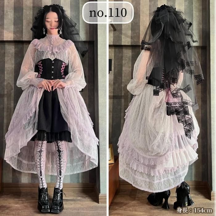 abilleage　レースコルセット　サイズ3 size3即納可能】ダマスクチュールサイドレースアップミニ