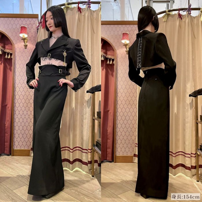 【a maiden devil】 Belted skirt (Black) - 【公式】abilletage　アビエタージュ 　コルセット通販