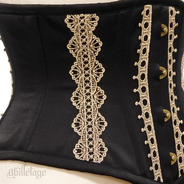 abilletage アビエタージュ ショートコルセット 総柄 レース size2,3 即納可能】nobleレースミニショートコルセット(ゴールド