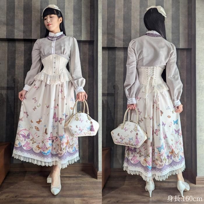 ストライプブラウス（長袖/ホワイトグレー） - 【公式】abilletage