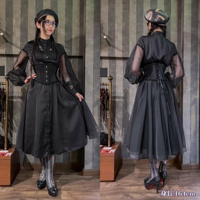 Dorothy バックフレアワンピース（ブラック） - 【公式】abilletage